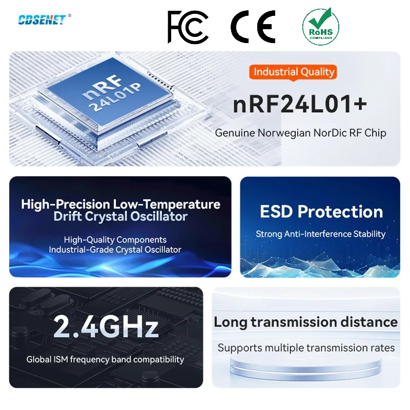 2pcs nRF24L01+ PA LNA 2.4GHz W - Smart Home Module Iot 评论和价格