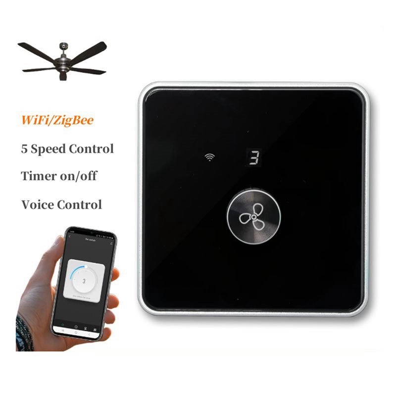 Smart Wifi Fan Switch 5 Speed  - Tuya Smart 评论和价格