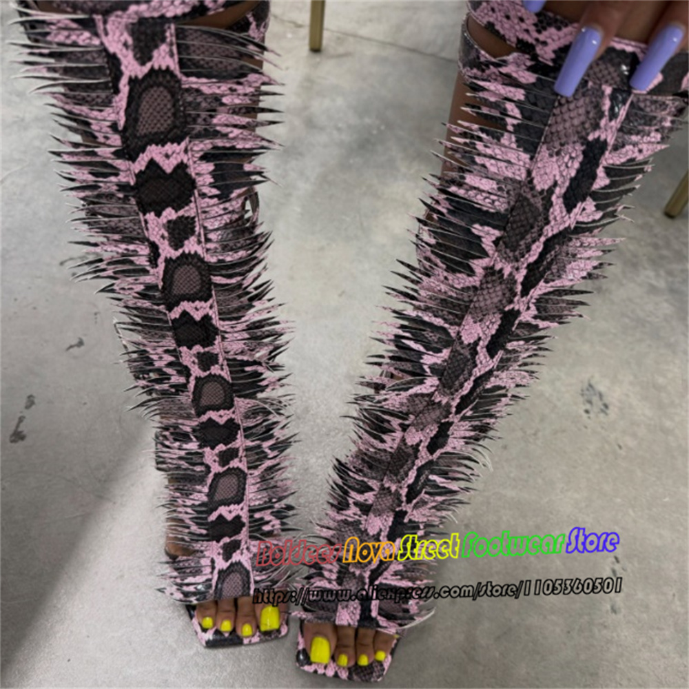 Pink Snake Patterned Tassel Ov - Tasmota 评论和价格