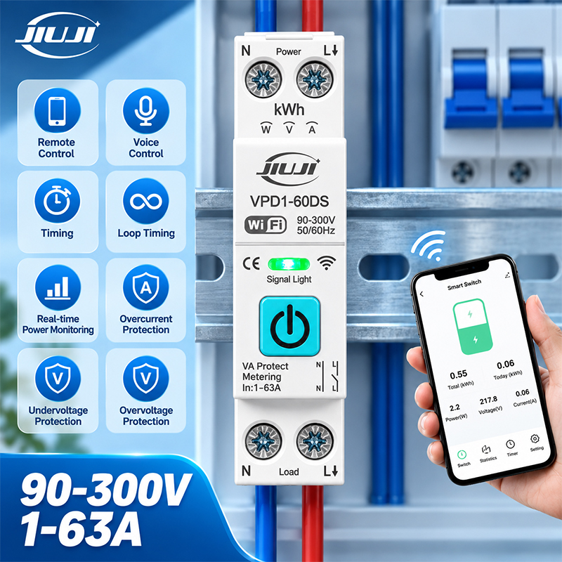 Smart WiFi DIN Rail Switch 1P  - Smart Relay Tuya 评论和价格