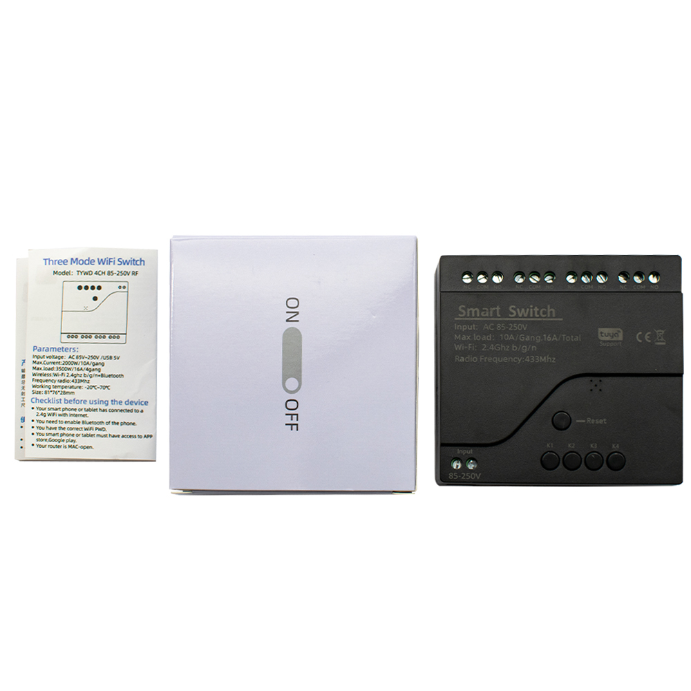 Black Style Tuya 4CH Wifi Smar - Tuya 4 Channel 评论和价格