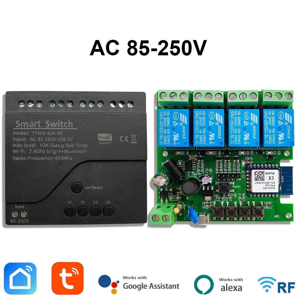 Tuya AC 85-250V 4 Channel Wifi - Sonoff Mini R4 评论和价格