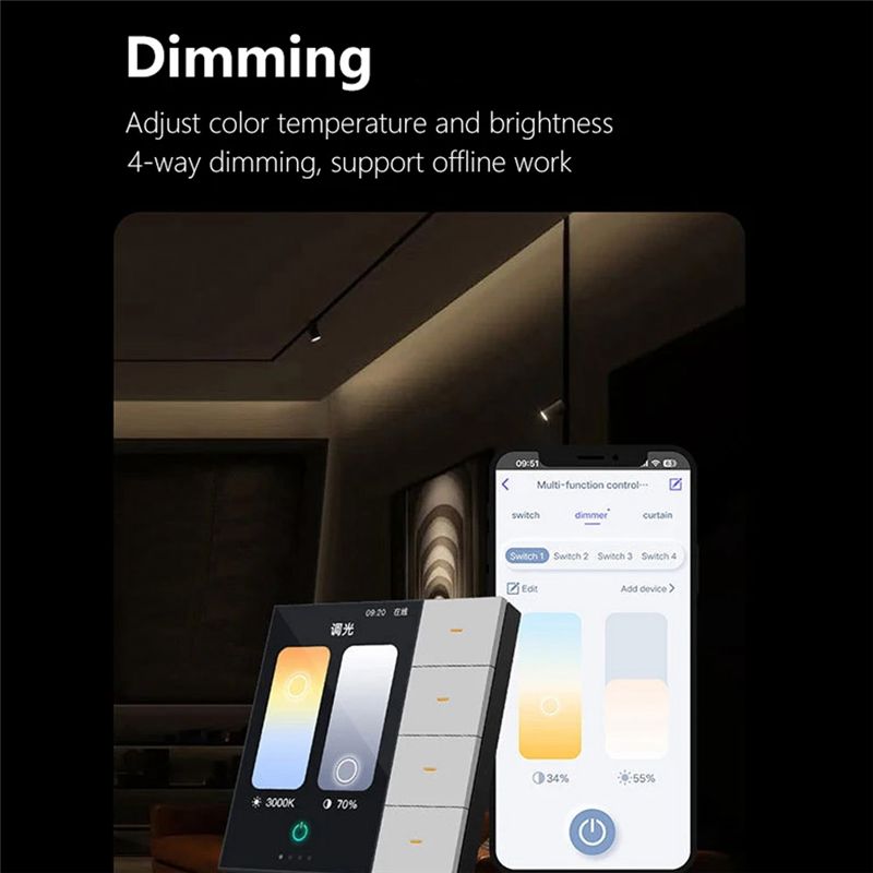 AED6-Tuya Zigbee 3.5 Inch Smar - Tuya 4 Channel 评论和价格