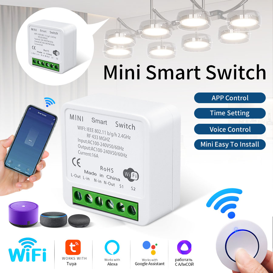 RF433Mhz 16A/20A Tuya WiFi Sma - Smart Relay Tuya 评论和价格